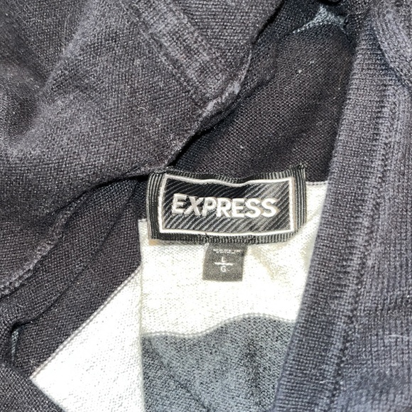 Men’s Express black, grey & dark grey hoodie size L - Picture 5 of 9